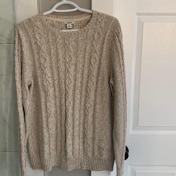 L.L.Bean 100% cotton cabled Sweater - Picture 2 of 6